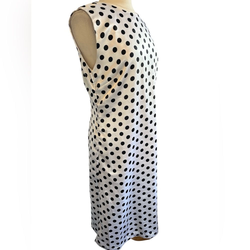 Vintage Ashro 2-piece Yellow Trench Coat w/Black & white polka dot dress Size 16 - Picture 7 of 17